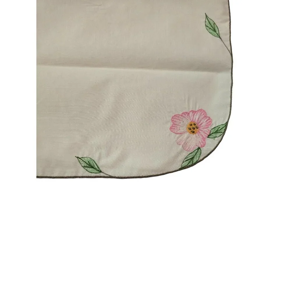 Vintage‎ B.M.  Jabara & Sons Embroidered Floral Napkins 6-Pack 16